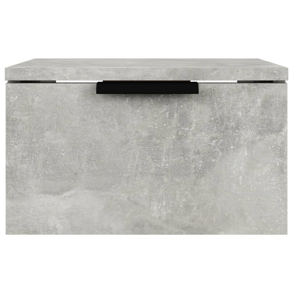 Wall mounted bedside table 34x30x20 cm cement grey
