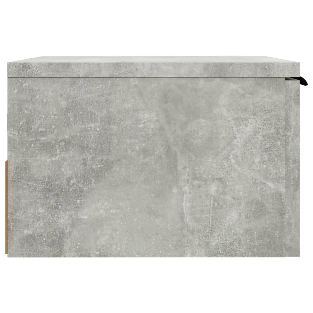 Wall mounted bedside table 34x30x20 cm cement grey