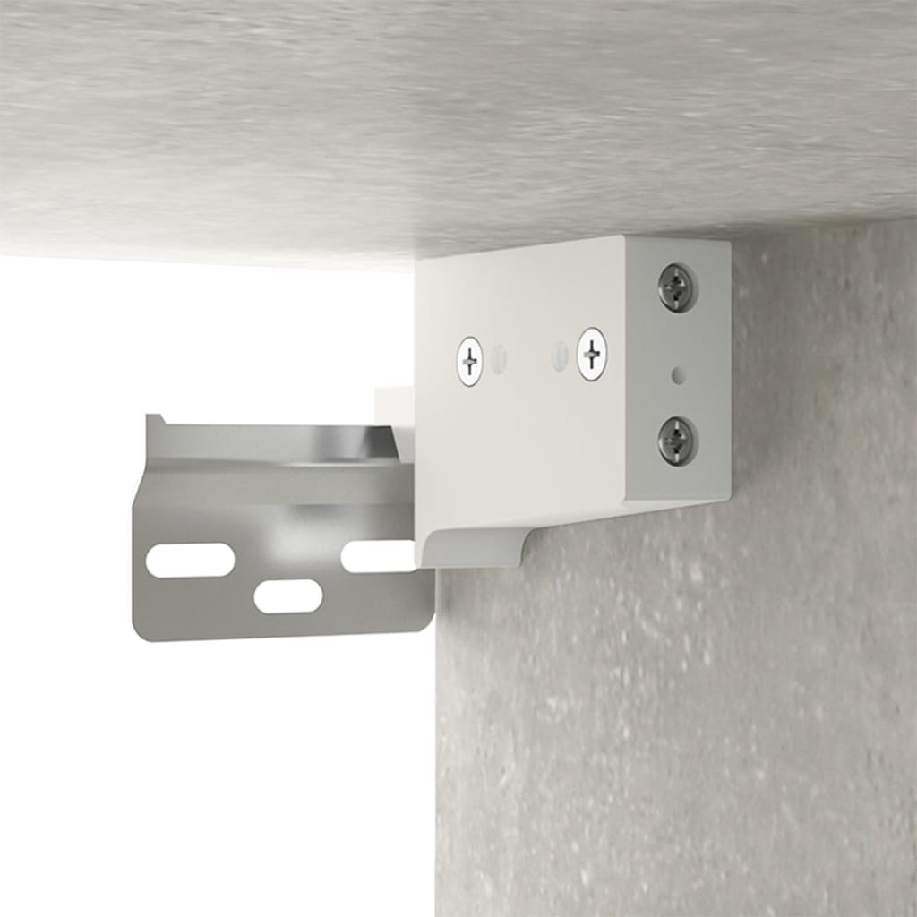 Wall mounted bedside table 34x30x20 cm cement grey