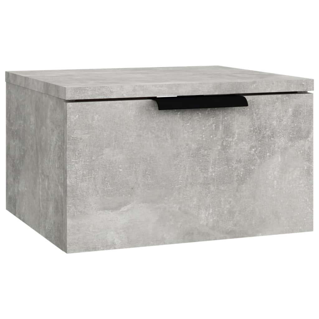 Bedside tables wall 2 pcs 34x30x20 cm cement grey