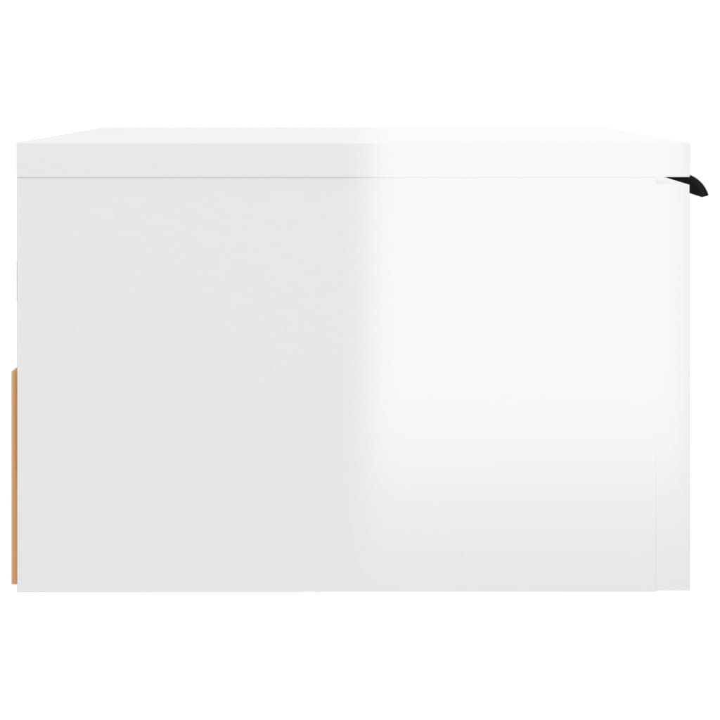 Bedside tables wall 34x30x20 cm glossy white