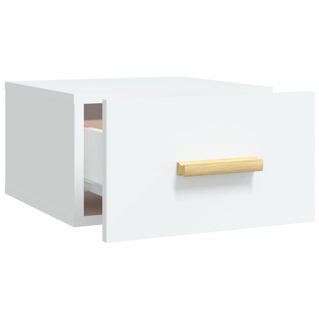 Bedside table wall mount 35x35x20 cm white