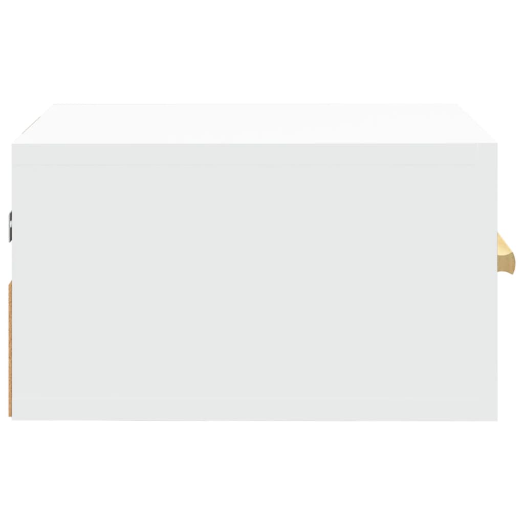 Bedside table wall mount 35x35x20 cm white