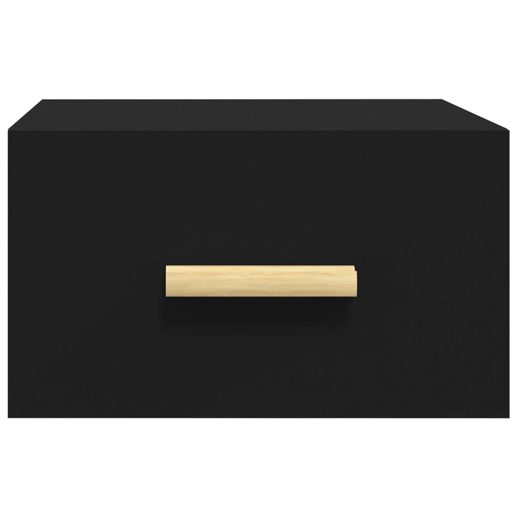 Bedside table wall mount 35x35x20 cm black