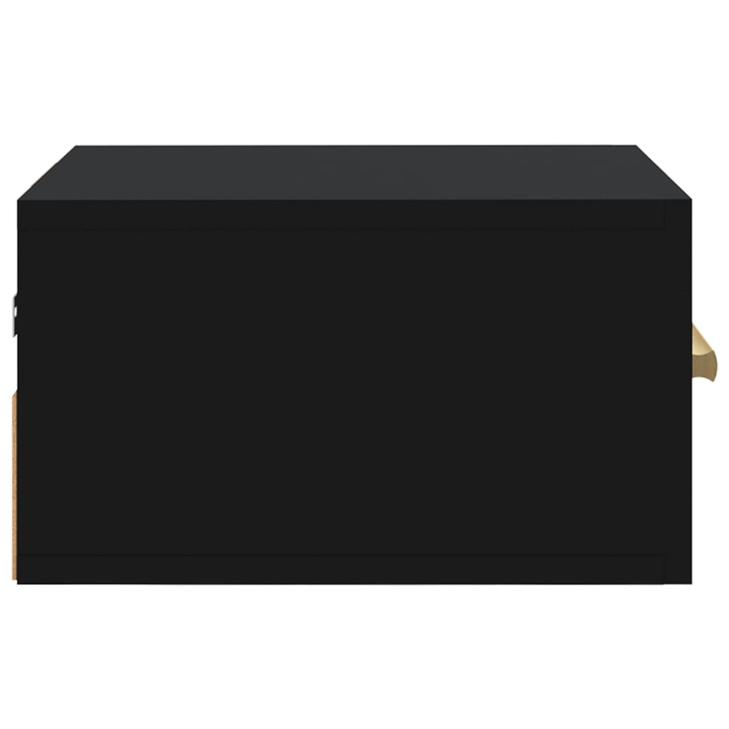 Bedside table wall mount 35x35x20 cm black