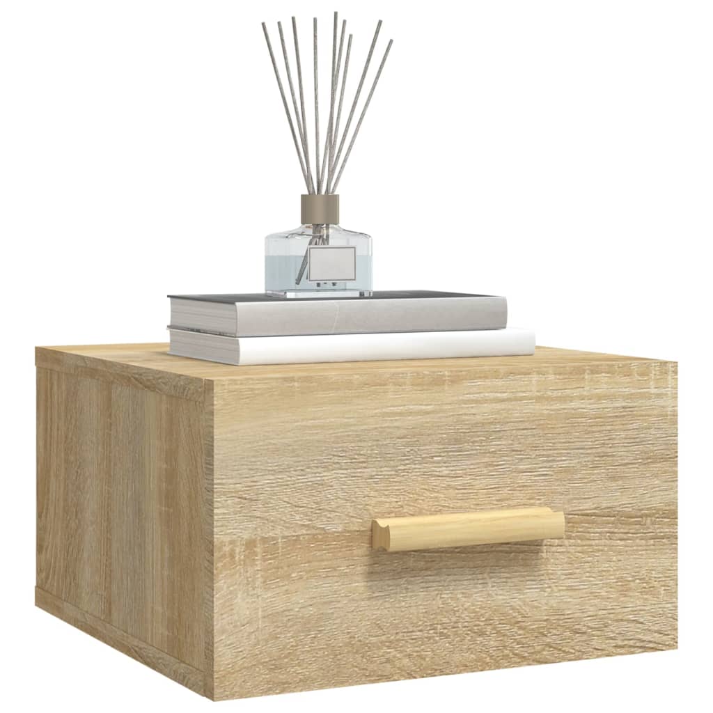 Bedside tables wall 2 pcs 35x35x20 cm color Sonoma oak