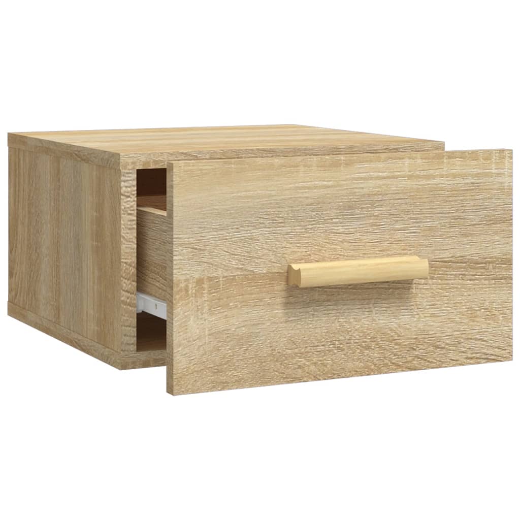 Bedside tables wall 2 pcs 35x35x20 cm color Sonoma oak