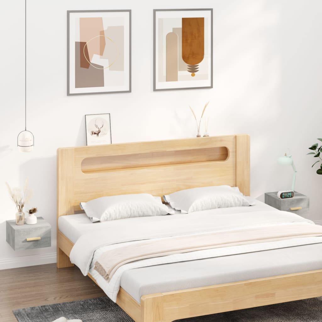 Bedside tables wall 2 pcs 35x35x20 cm cement grey