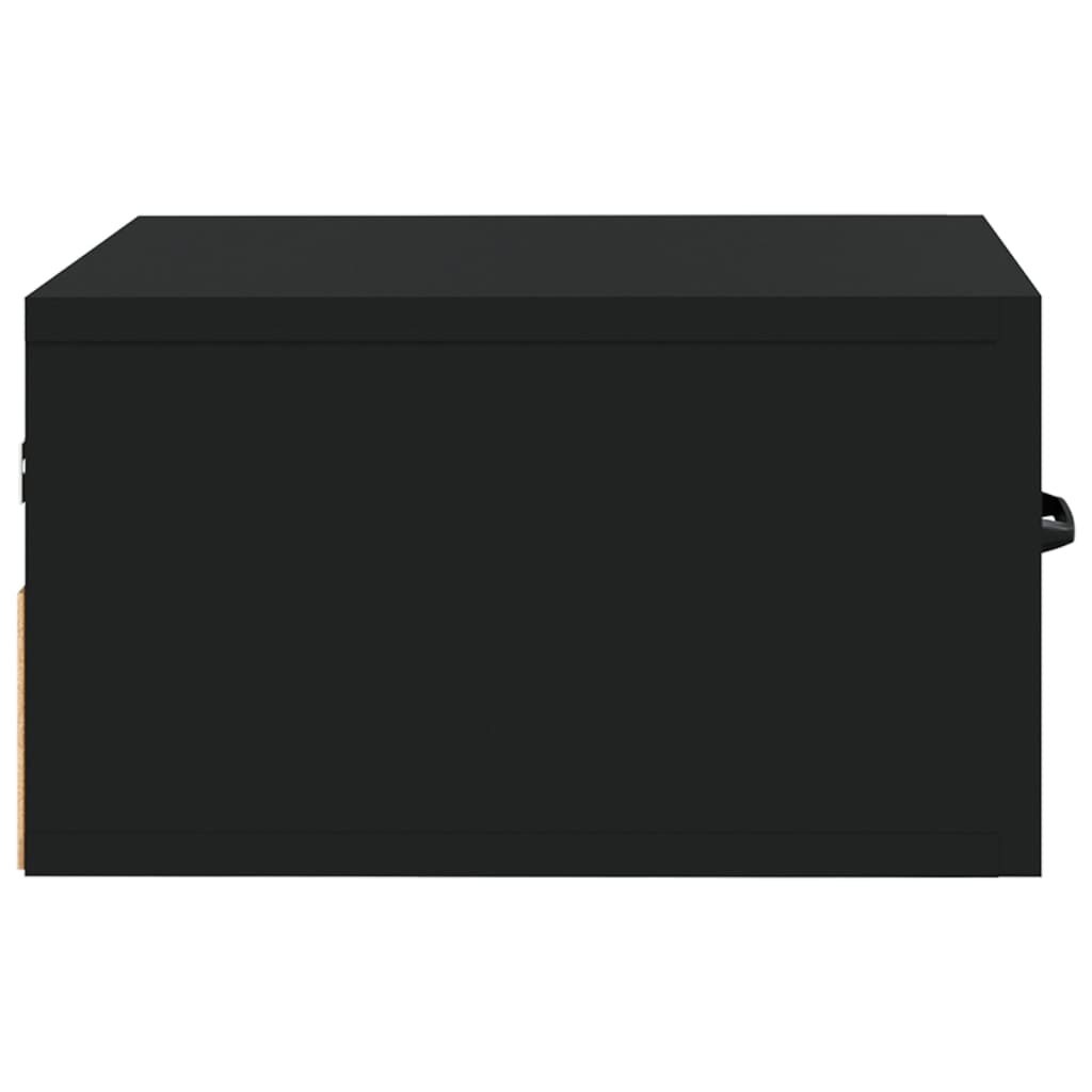 Bedside tables wall mounting 2 pcs 35x35x20 cm black