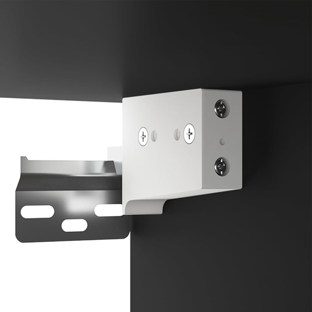 Bedside tables wall mounting 2 pcs 35x35x20 cm black