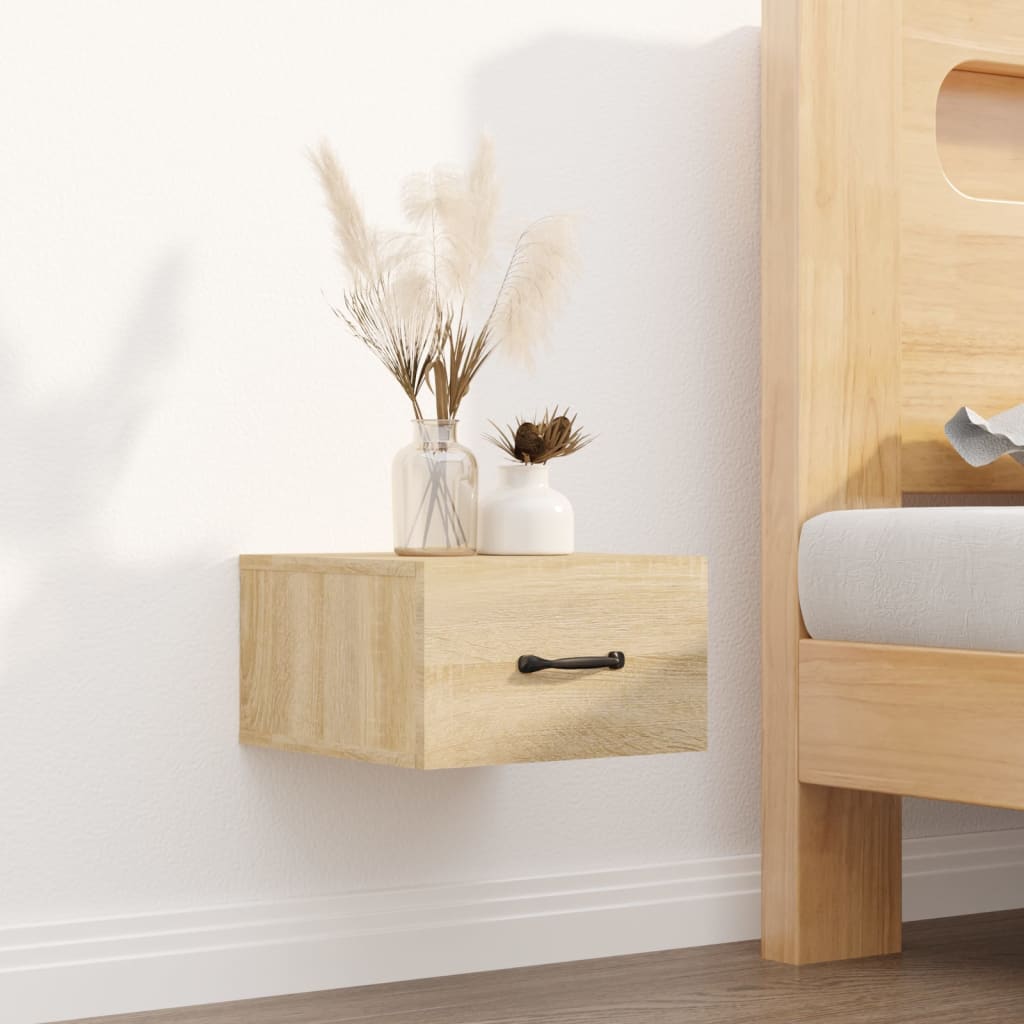 Bedside tables wall 2 pcs 35x35x20 cm color Sonoma oak