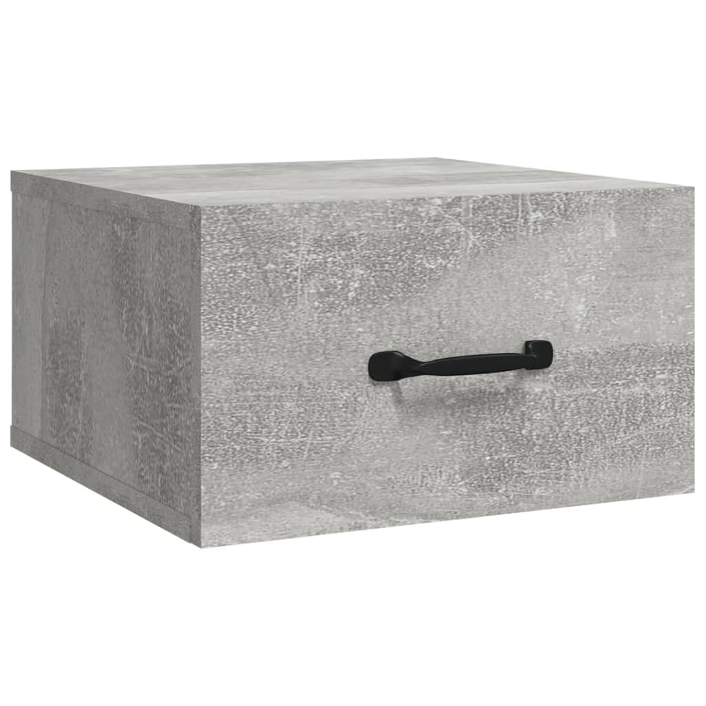 Bedside tables wall 2 pcs 35x35x20 cm cement grey