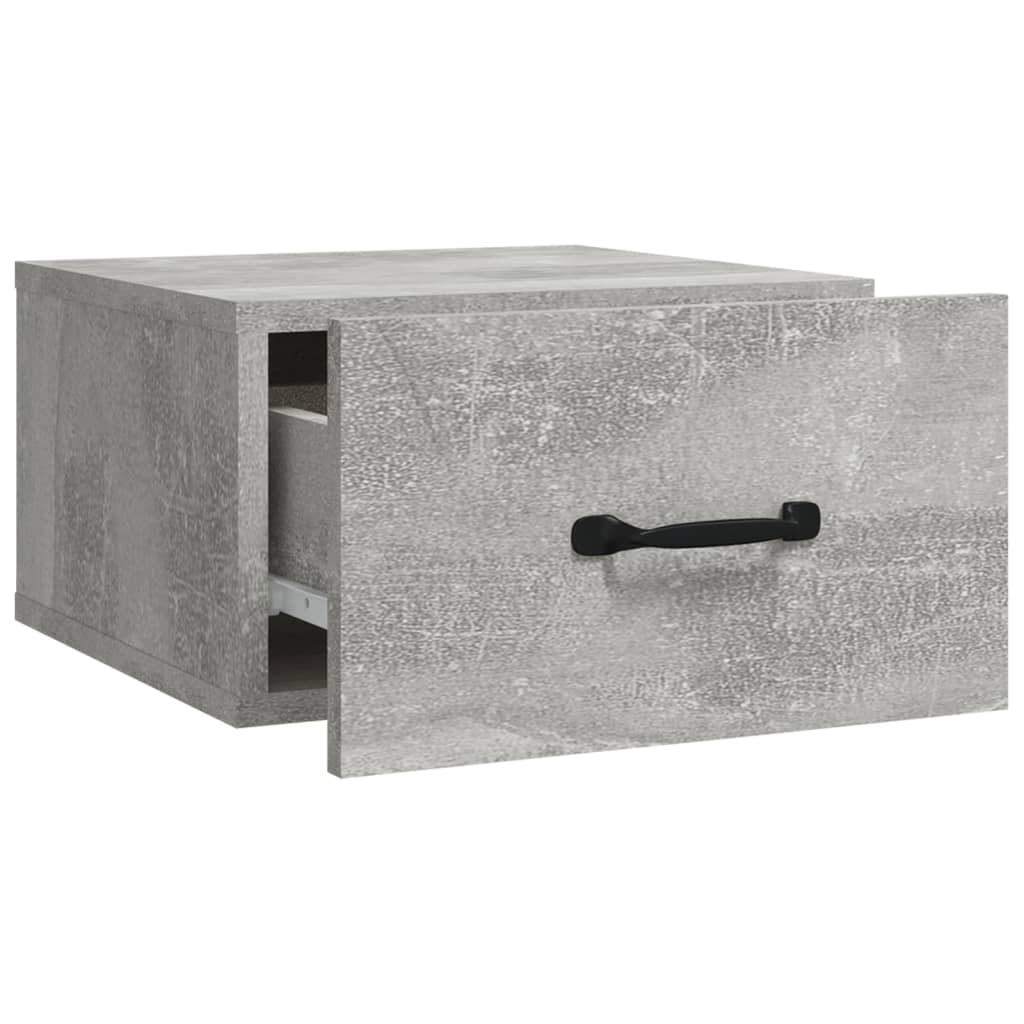 Bedside tables wall 2 pcs 35x35x20 cm cement grey