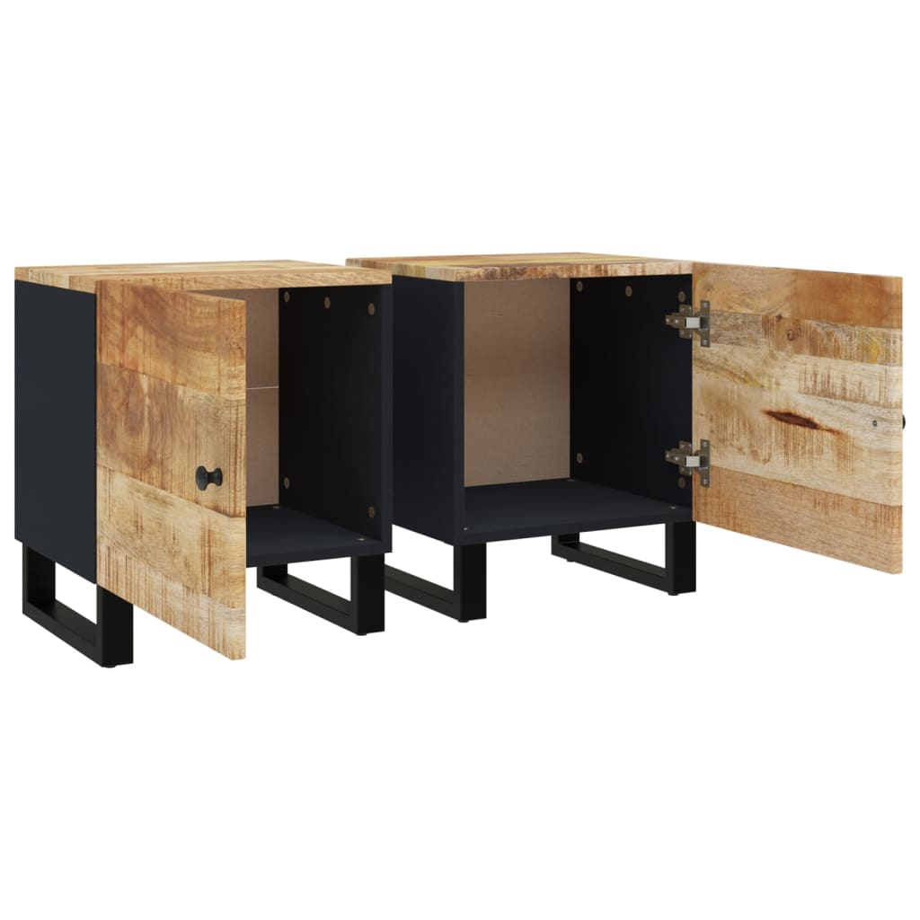 Bedside tables 2 pcs 40x33x46 cm solid mango wood