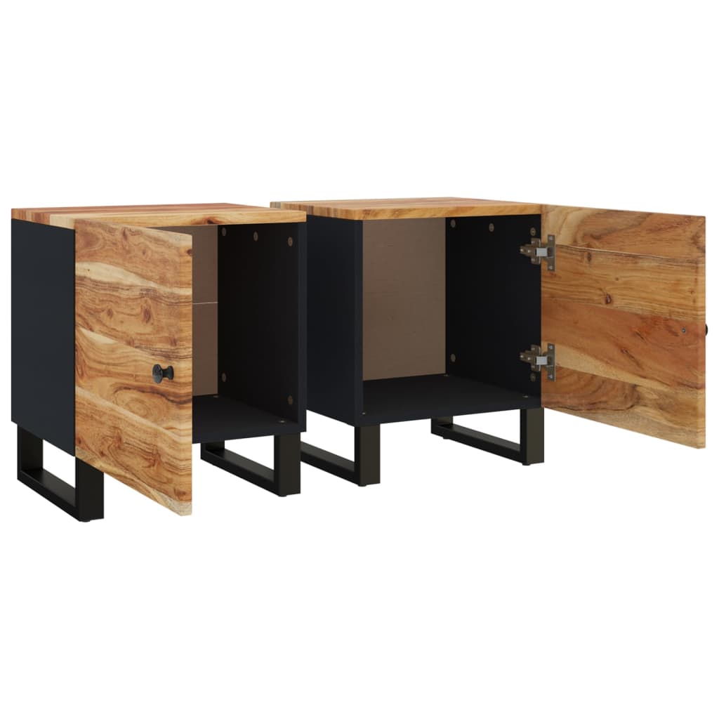 Bedside tables 2 pcs 40x33x46 cm solid acacia wood