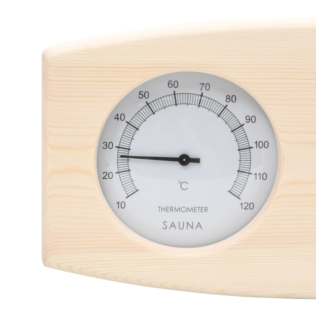 2 in 1 sauna hygrothermograph/timer set. solid pine sand