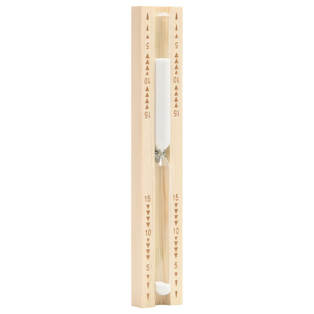 2 in 1 sauna hygrothermograph/timer set. solid pine sand