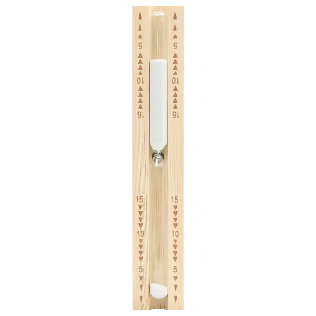 2 in 1 sauna hygrothermograph/timer set. solid pine sand