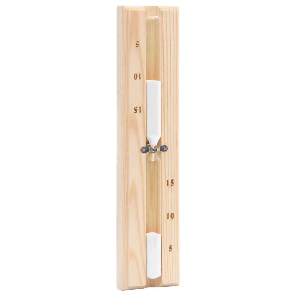 2 in 1 sauna hygrothermograph/timer set. solid pine sand