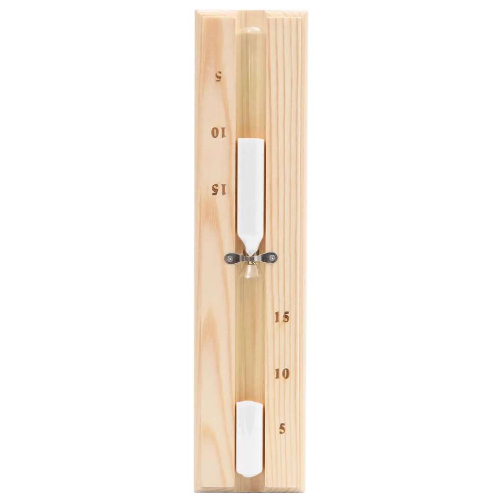 2 in 1 sauna hygrothermograph/timer set. solid pine sand