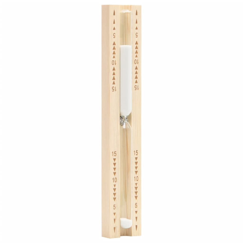 15min sand timer for sauna solid pine wood