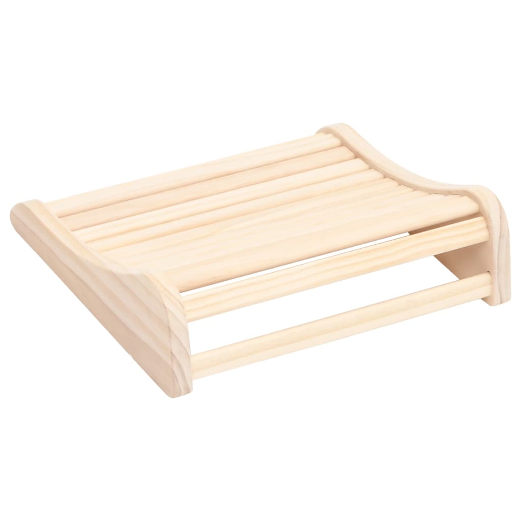 Solid pine wood sauna headrest