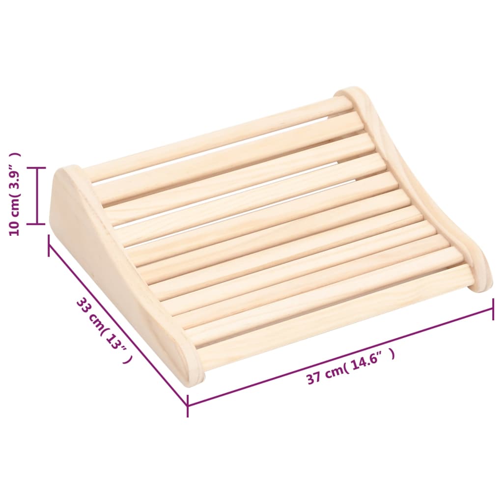 Solid pine wood sauna headrest