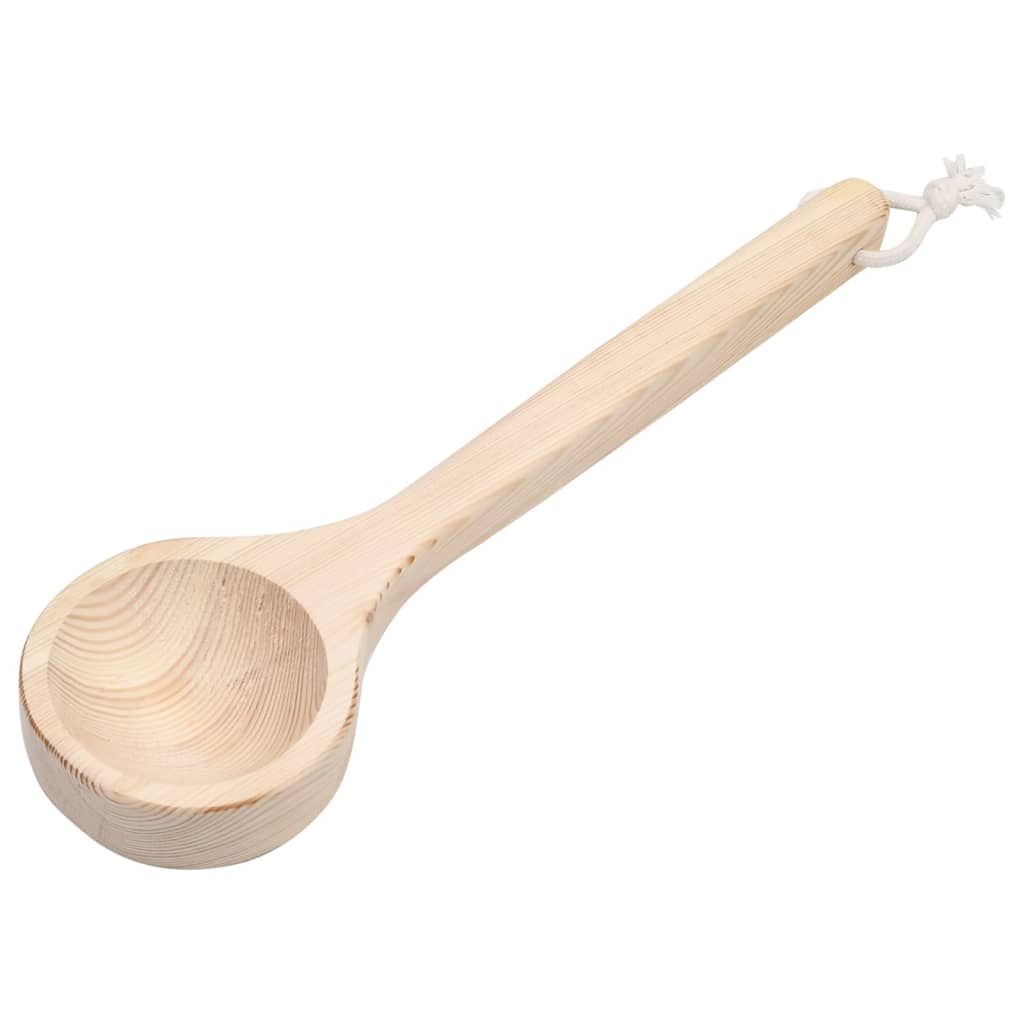 Conjunto de balde e concha de sauna madeira de pinho maciça