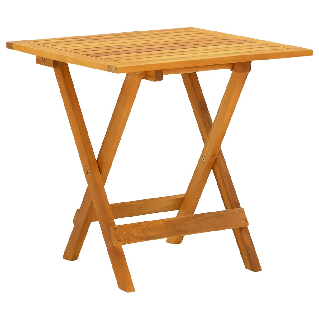 Outdoor terrace chairs with solid acacia/textilene table