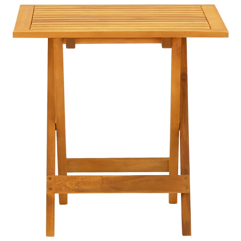Outdoor terrace chairs with solid acacia/textilene table