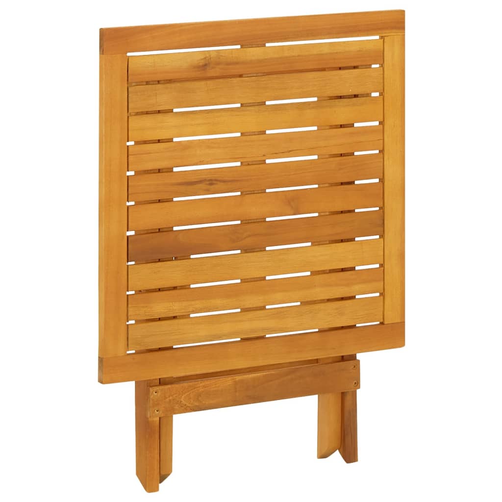 Outdoor terrace chairs with solid acacia/textilene table