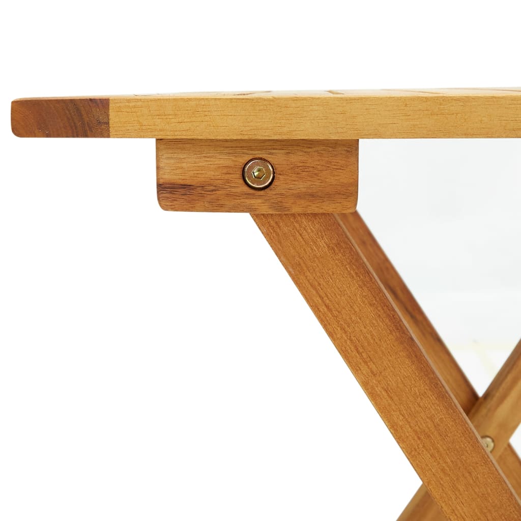 Outdoor terrace chairs with solid acacia/textilene table
