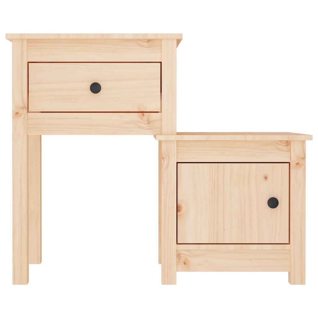 Bedside table 79.5x38x65.5 cm solid pine wood