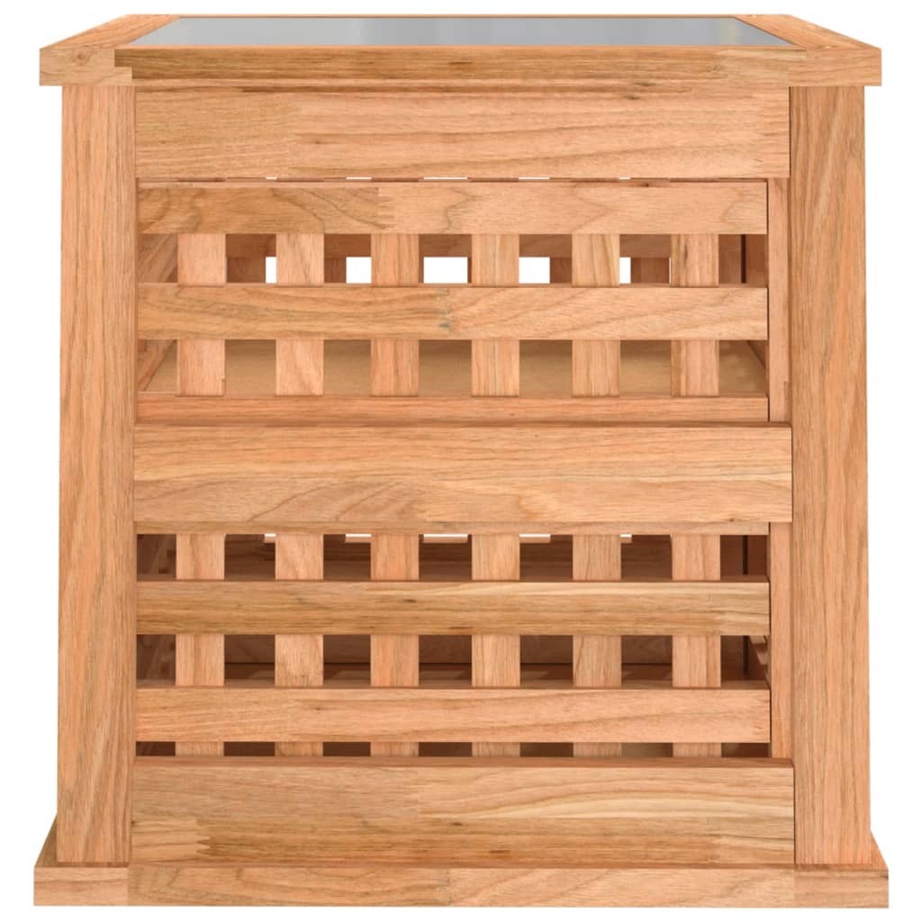 Bedside tables 2 pcs 34x34x34 cm solid walnut wood