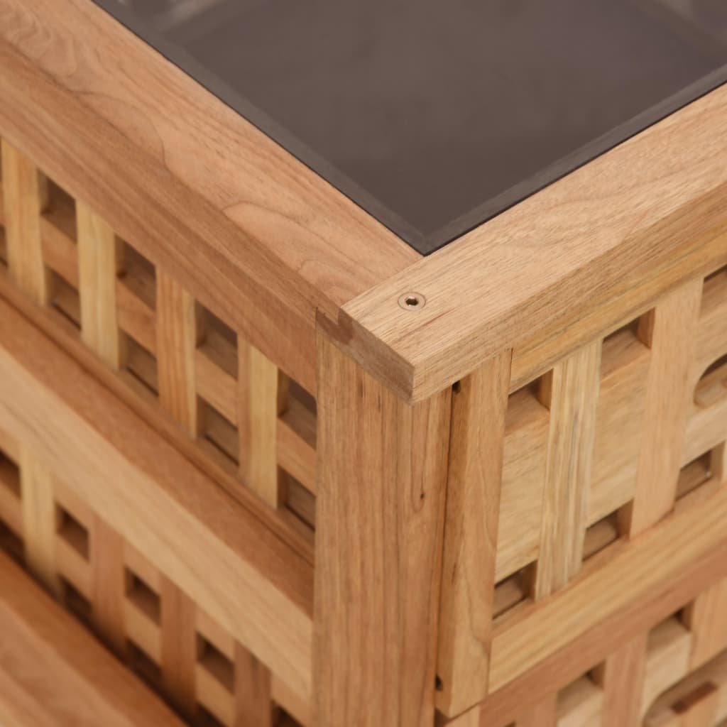 Bedside tables 2 pcs 34x34x34 cm solid walnut wood