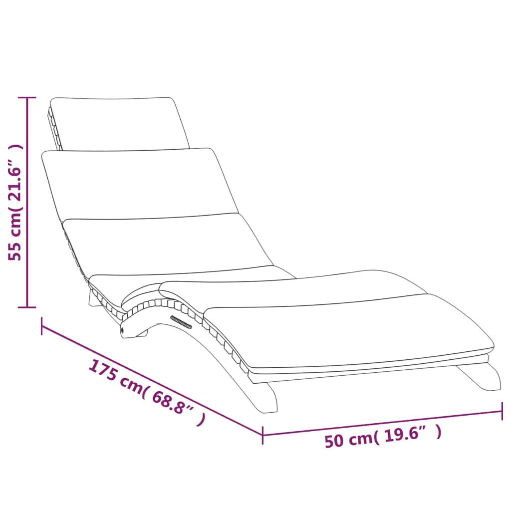 Sun loungers with cushions 2 pcs solid teak wood
