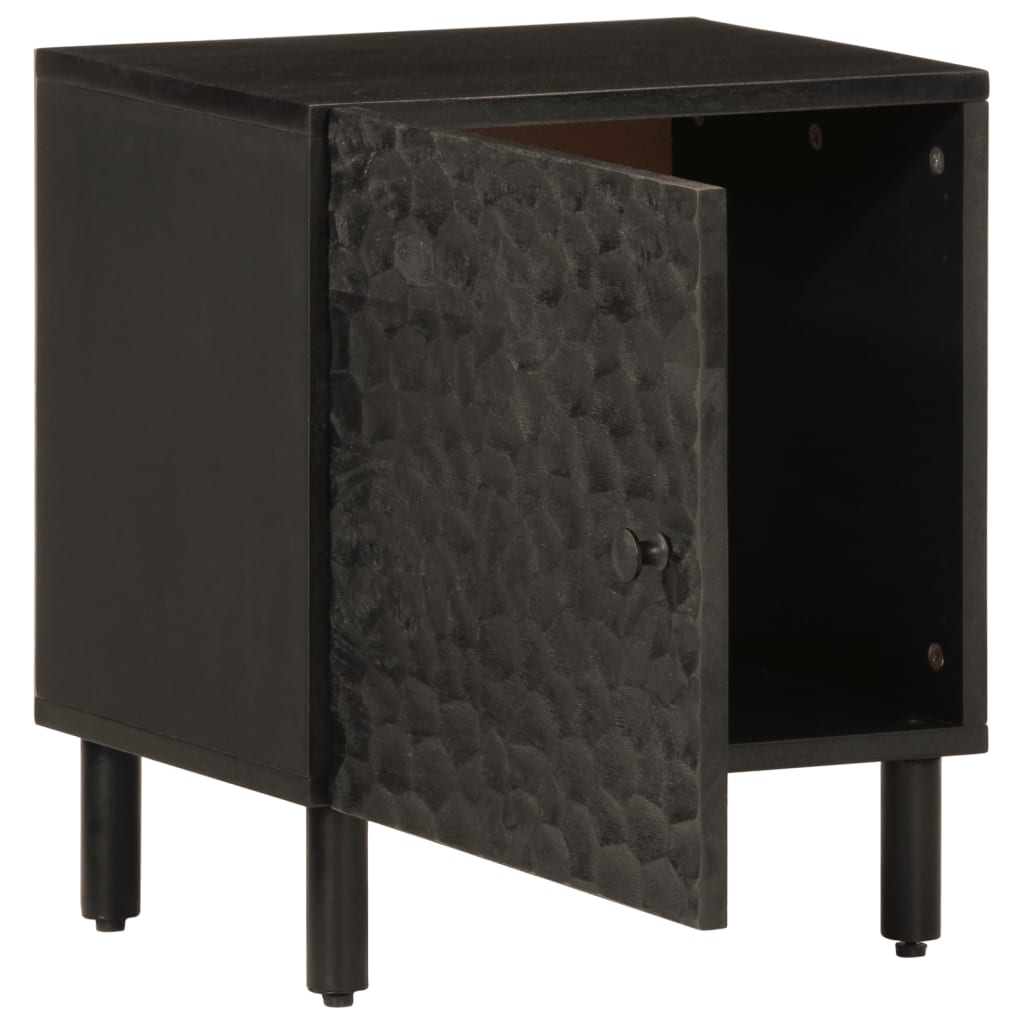 Bedside tables 2 pcs 40x33x46 cm solid mango wood black
