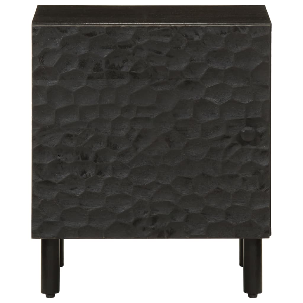 Bedside tables 2 pcs 40x33x46 cm solid mango wood black