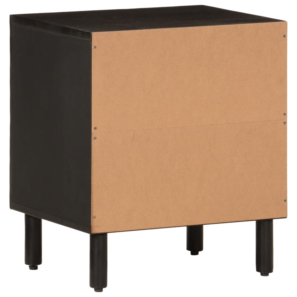 Bedside tables 2 pcs 40x33x46 cm solid mango wood black