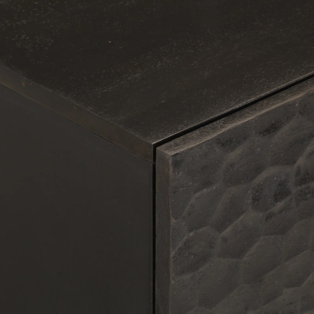 Bedside tables 2 pcs 40x33x46 cm solid mango wood black