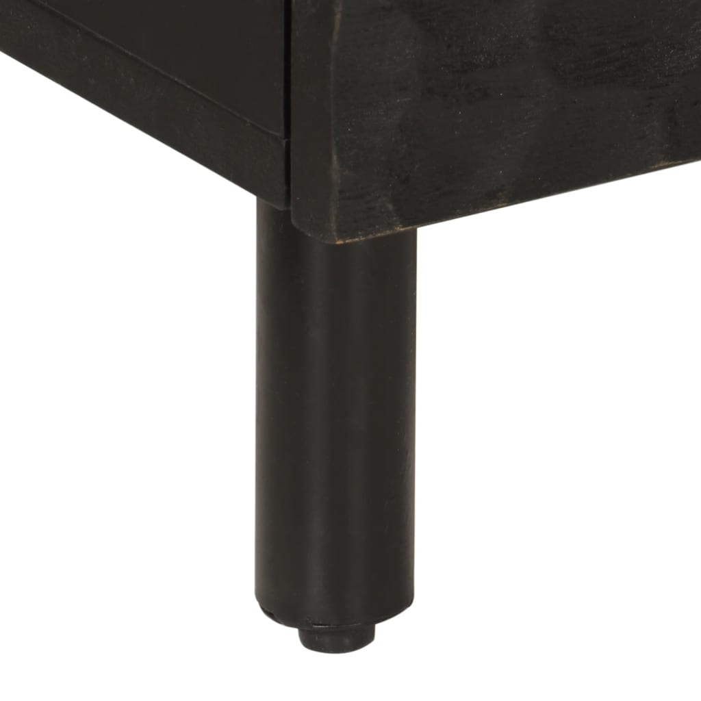 Bedside tables 2 pcs 40x33x46 cm solid mango wood black