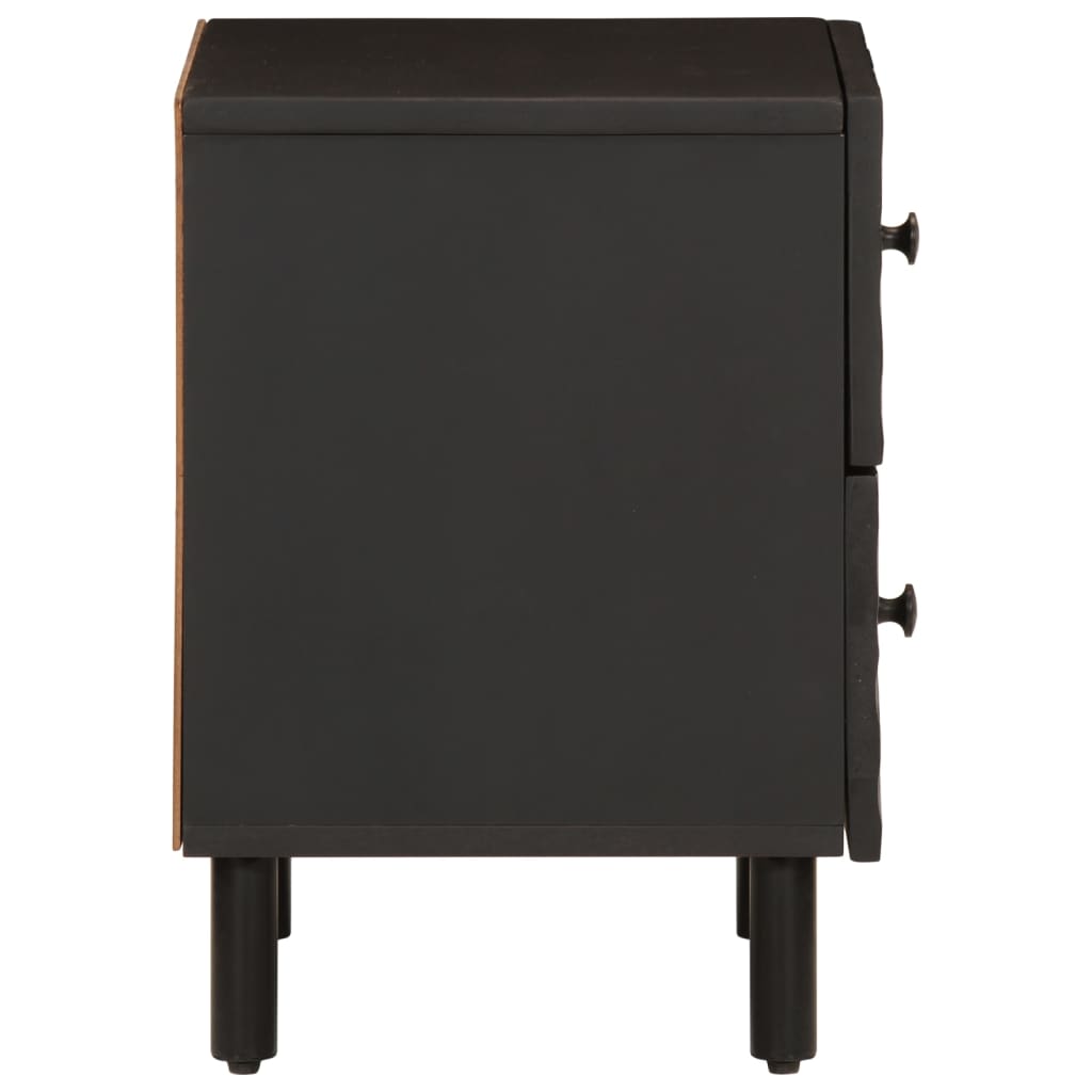 Bedside table 40x33x46 cm solid mango wood black
