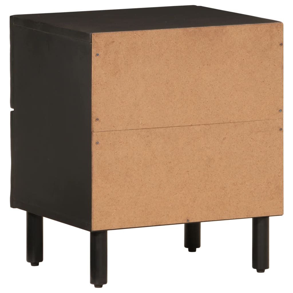 Bedside table 40x33x46 cm solid mango wood black