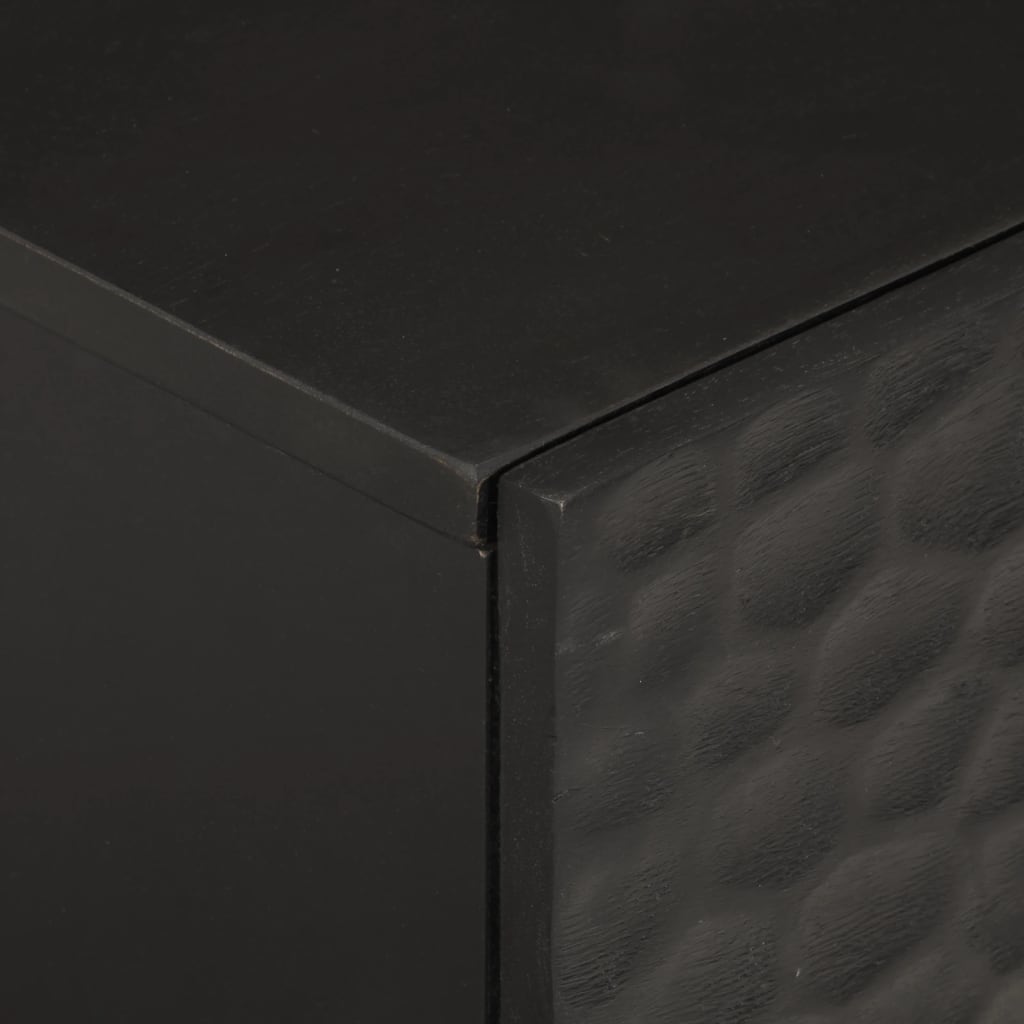 Bedside table 40x33x46 cm solid mango wood black