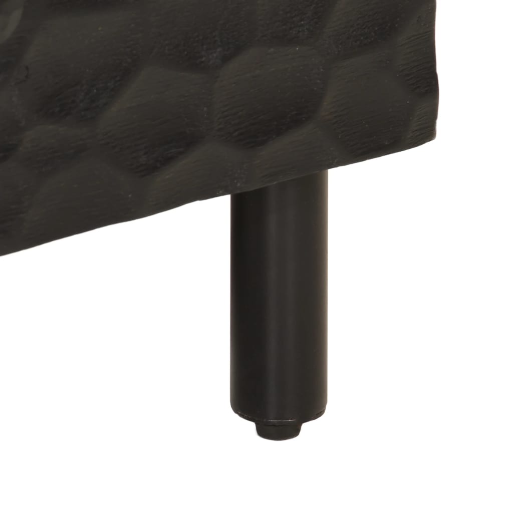 Bedside table 40x33x46 cm solid mango wood black