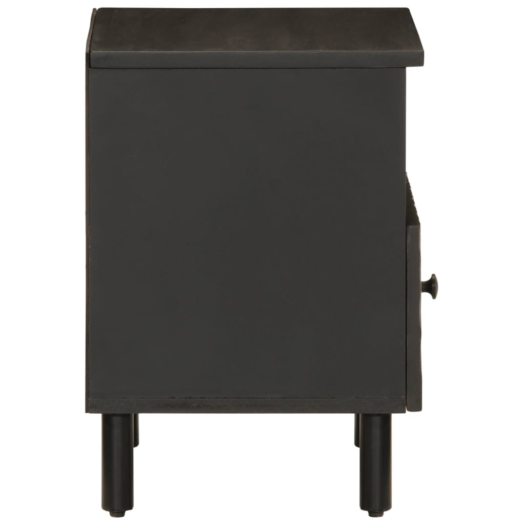 Bedside tables 2 pcs 40x33x46 cm solid mango wood black