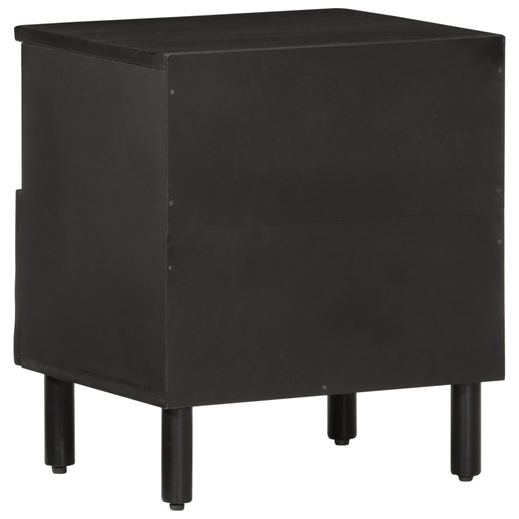 Bedside tables 2 pcs 40x33x46 cm solid mango wood black