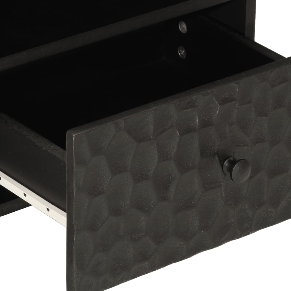 Bedside tables 2 pcs 40x33x46 cm solid mango wood black