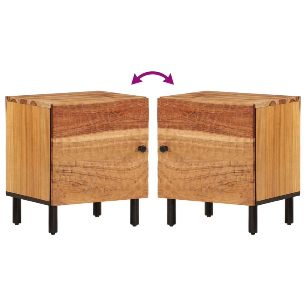 Bedside tables 2 pcs 40x33x46 cm solid acacia wood