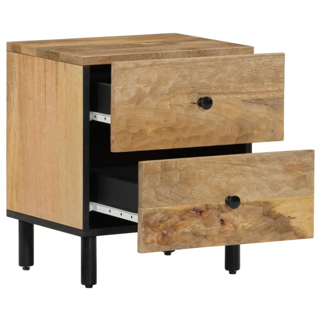 Bedside tables 2 pcs 40x33x46 cm solid mango wood
